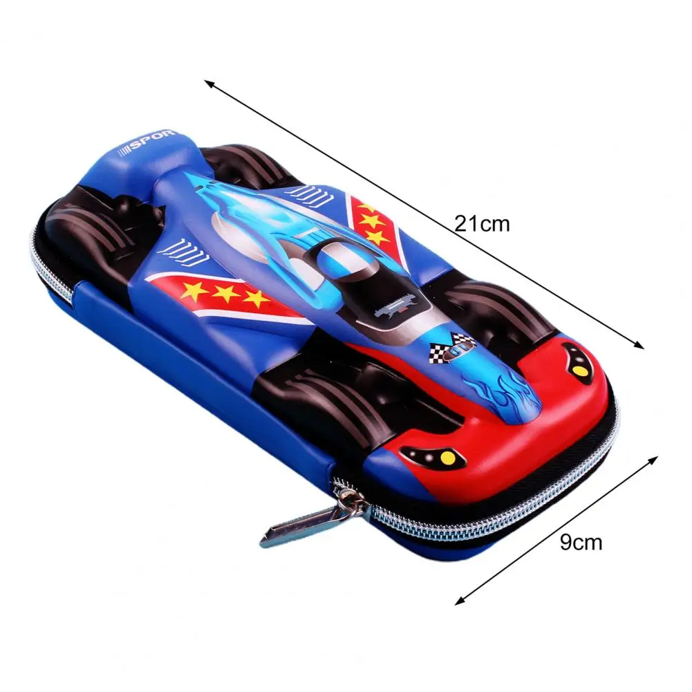 Estojos de lápis de carro de corrida 3D criativo EVA Cartoons impermeável lápis saco de armazenamento lápis menino suprimentos estudante