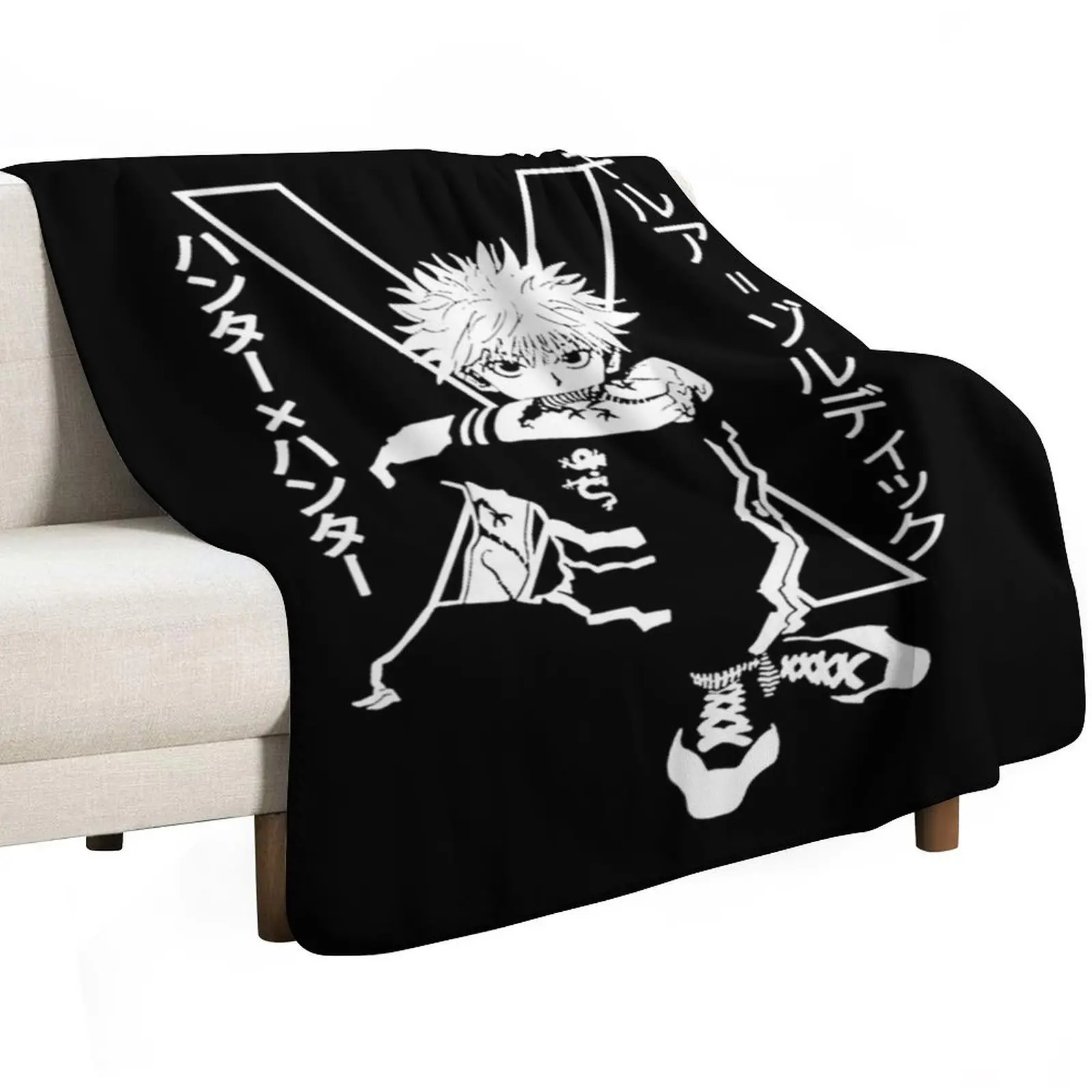 Kill-ua Zo-ldyck Hunter-xhunter Throw Blanket Softest Cute Plaid warm for winter manga Summer Plaid on the sofa Blankets
