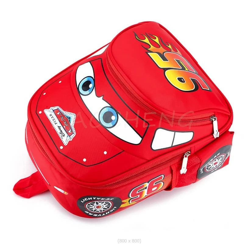 Hot Disney Kindergarten Cartoon Travel bag 3D Waterproof 95 Car Boys 2-5 Years Old Children Waterproof and lightweight Backpack