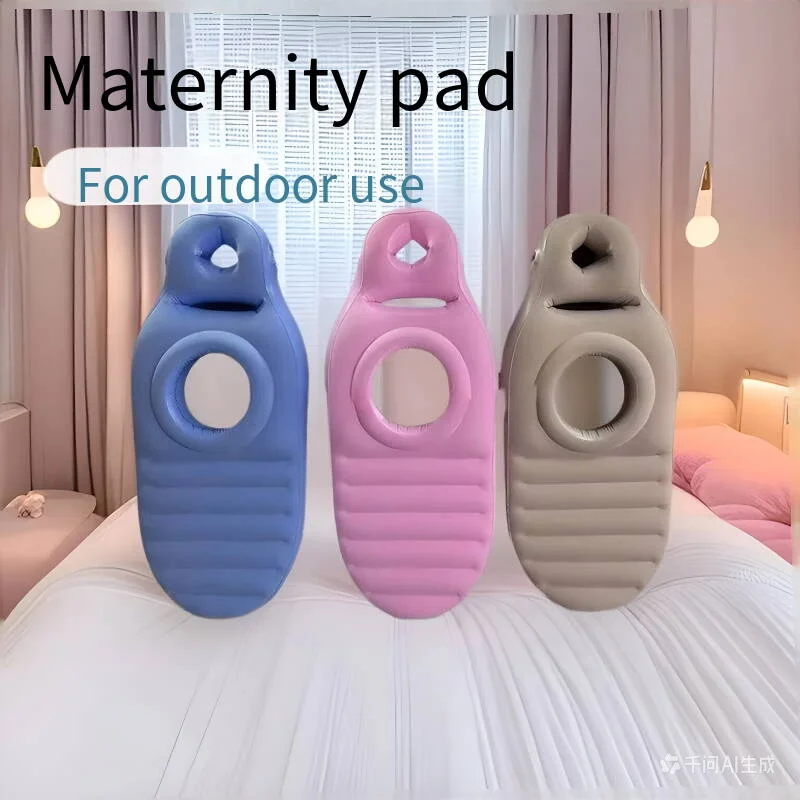 Inflatable Pregnancy Pillow Mat, Ergonomic PVC Maternity Lounger for Back Pain Relief, Portable Sleeping Pad for Pregnant Women