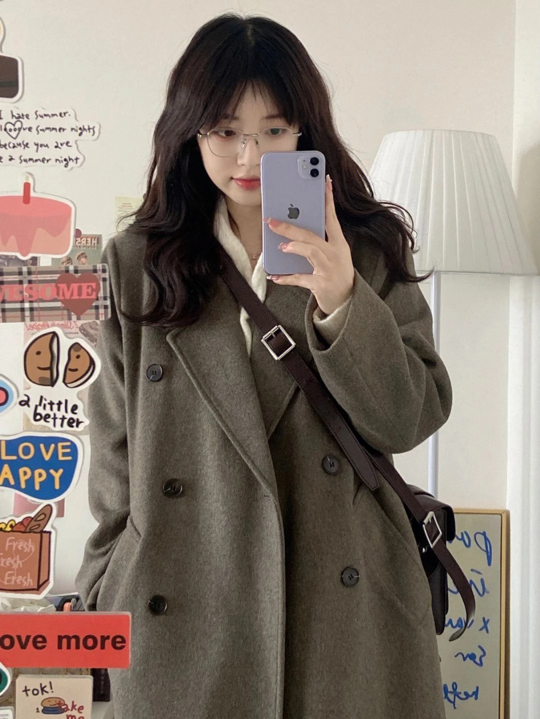 Wool Blends Women Thick Keep Warm Autumn Winter Coats New Korean Style Temper Double Breasted Pockets Solid Slouchy Classic Chic