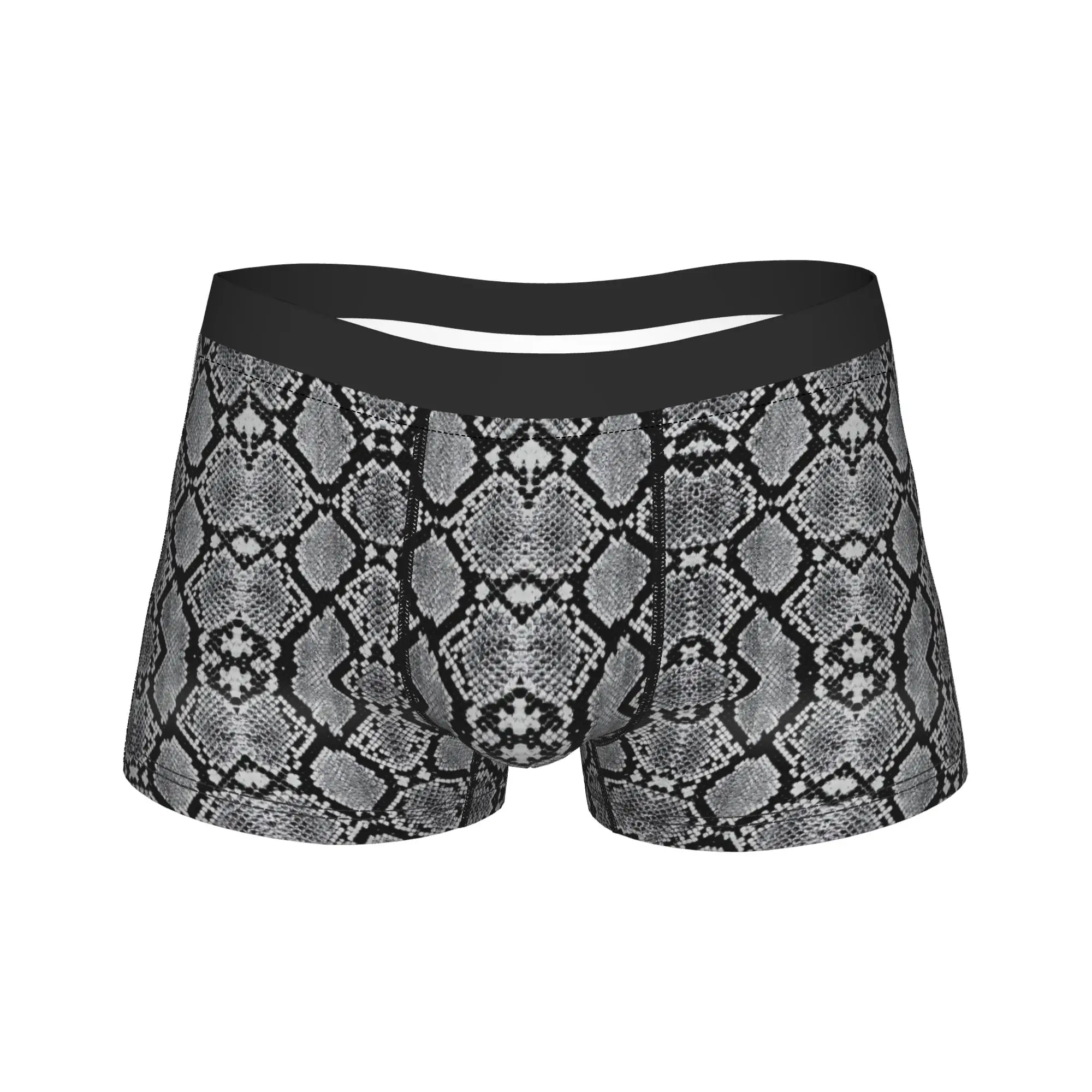 Pattern Snake Snake Print Underwear  Men's Underpants Customs Comfortable Boxer Shorts High Quality Boxer Brief Big Size