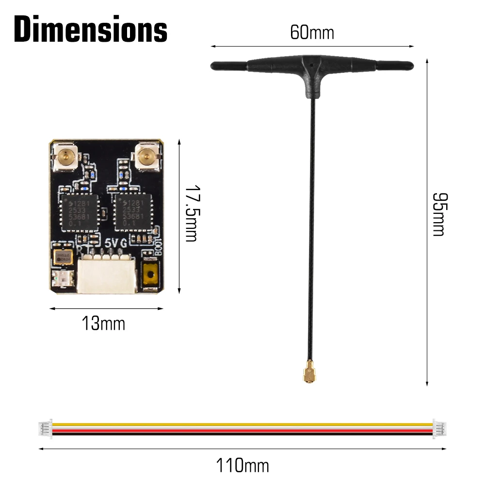 9IMOD ELRS DUAL 2.4G V2 C3 True Diversity Receiver 25-1000Hz WiFi Firmware Upgrade CRSF RX for FPV Racing Freestyle Drone