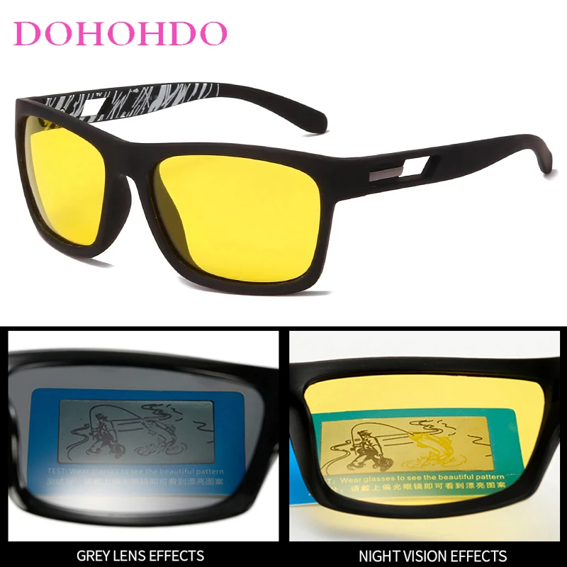 الرجعية العلامة التجارية تصميم مربع الاستقطاب النظارات الشمسية الرجال القيادة للرؤية الليلية النساء النظارات الشمسية العصرية الفاخرة المضادة للوهج نظارات UV400 #2