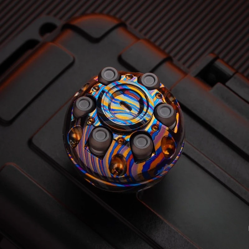 42.COSMO Toujie EDC Death Star Rotore meccanico in metallo Roulette Fidget Spinner Papa Coin Decompressione Giocattolo da tavolo