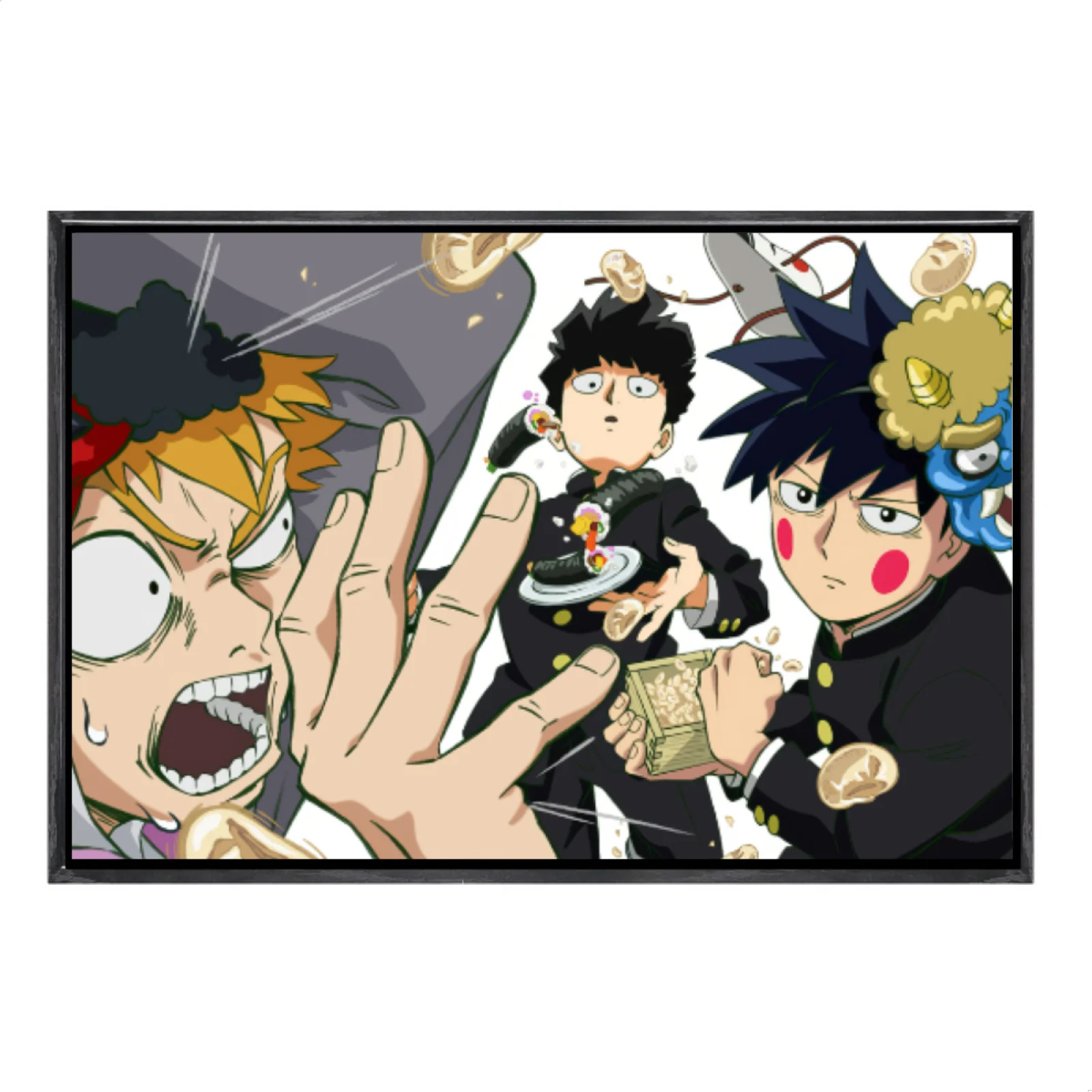 

Japanese Manga Multi-Size Canvas Poster Double Framed Wall Art,Mob Psycho 100 Home Decor