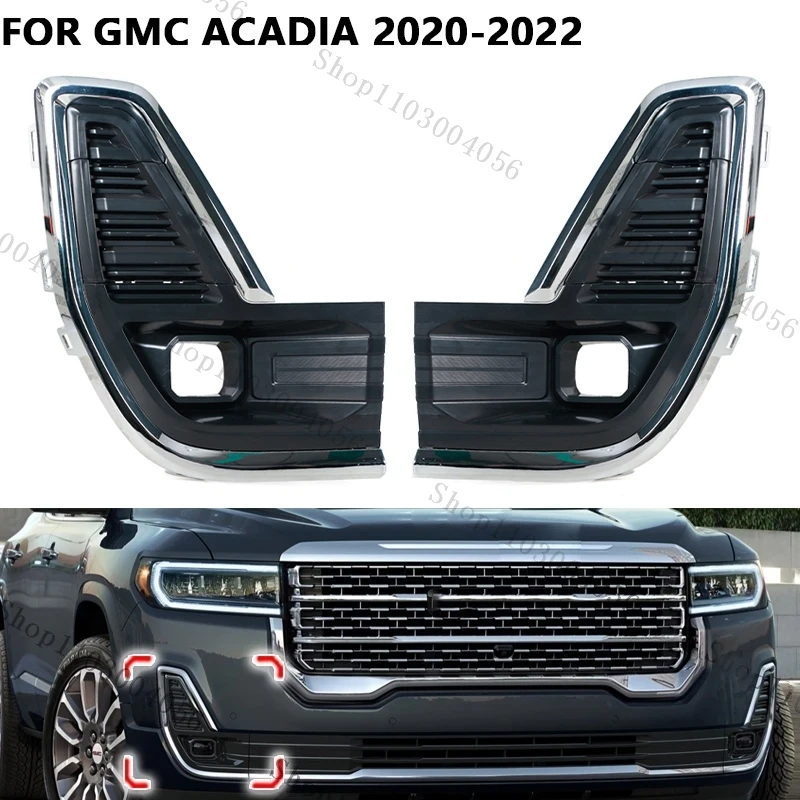 

Car Fog Light Cover Accessories For GMC Acadia 2020 2021 2022 84740045 84740047 Front Bumper Fog Light Trim Frame