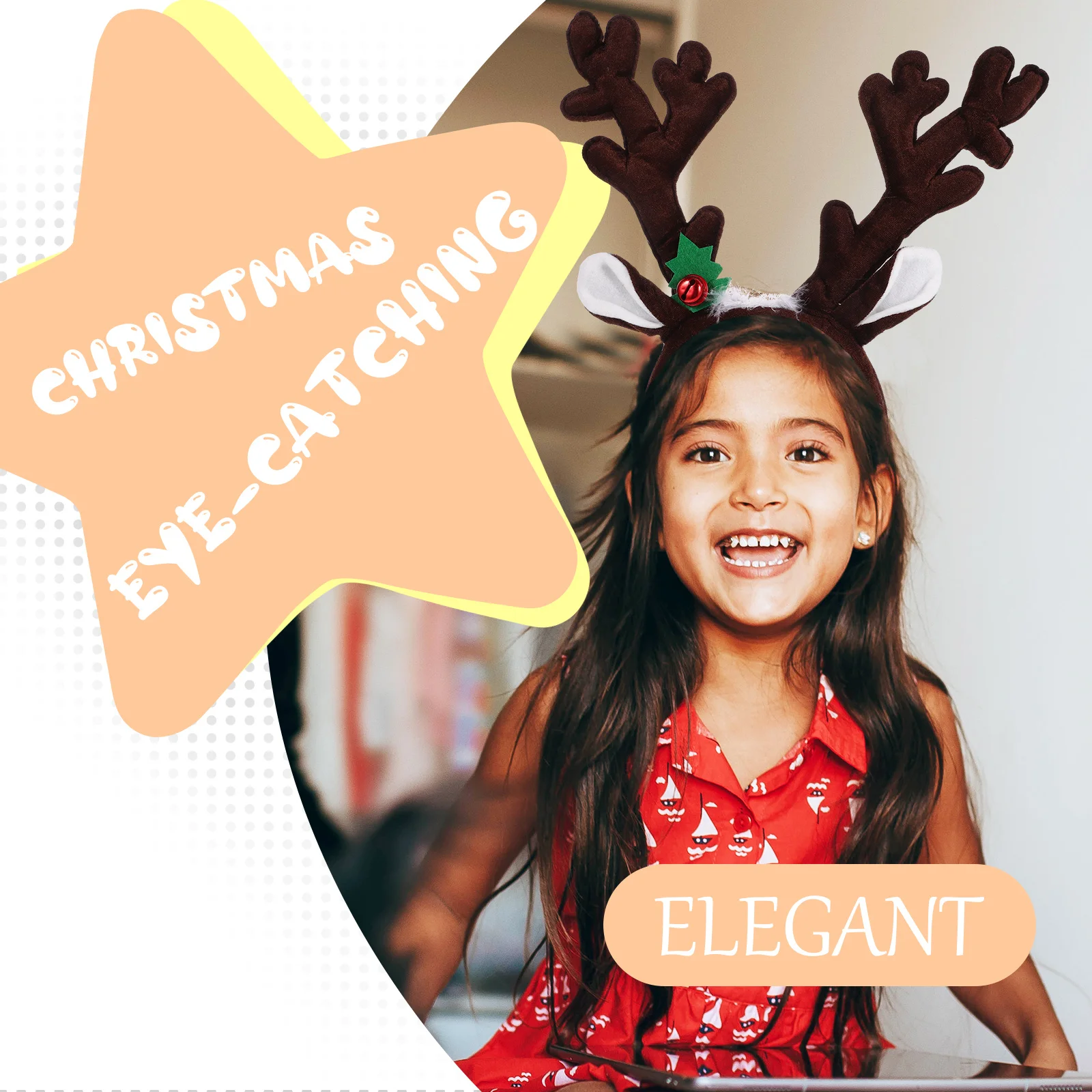 

2Pcs Exquisite Xmas Antler Headband Delicate Photo Prop Perfect for Party Decor Xmas Antler Headband Party Hair Band Decor