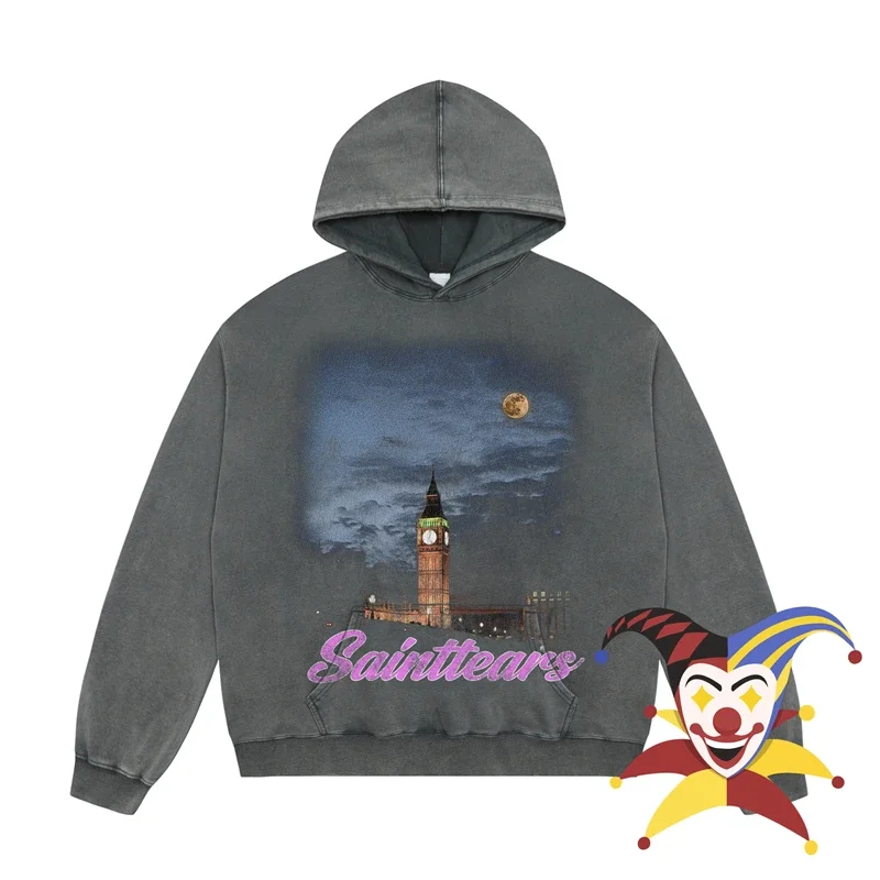 Lighthouse Night Scene Print Saint Tears Hoodie Men Women Best Quality Casual Pullovers