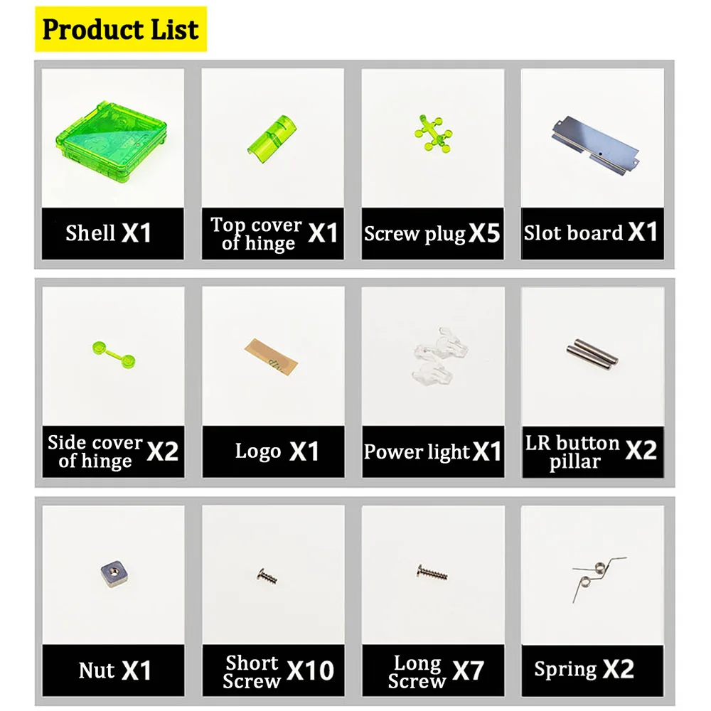 جديد 13 ألوان الإسكان شل استبدال ل GBA SP جودة عالية كريستال الإسكان شل الحال بالنسبة GBASP جميع مجموعات شاشة LCD