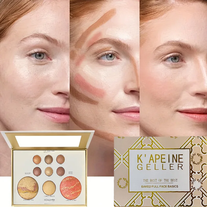 All-in-One-Make-up-Palette mit Lidschatten, Konturen, Rouge, Textmarker und Aufhellung des Augenlides in einem, Make-up-Geschenkset für Frauen