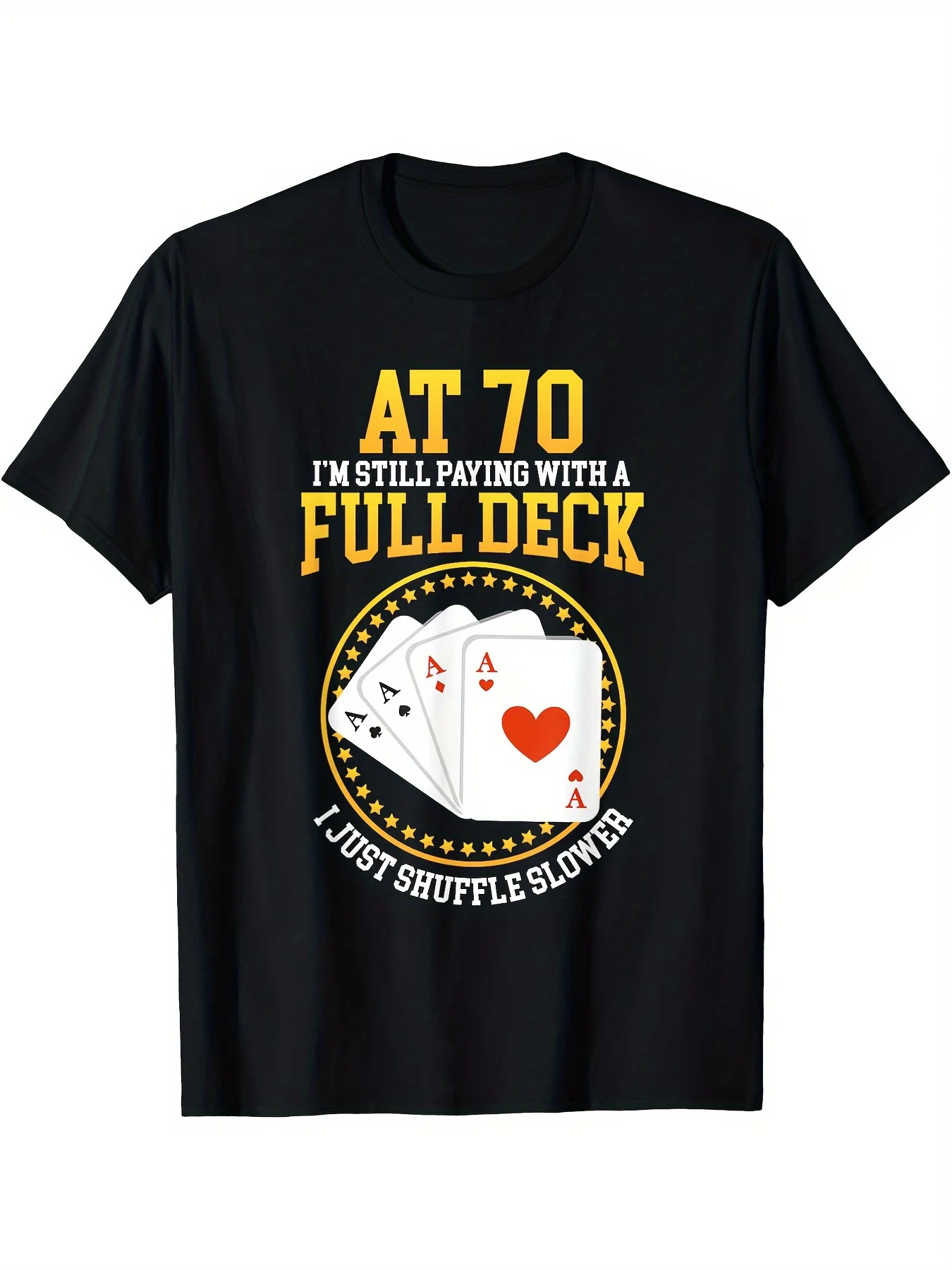 Men's 70th Birthday Card Player Humor T-Shirt - 
