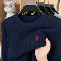 Hot High-End Luxury Man Long-Sleeved Knitwear Round Neck No Pilling No Fading Embroidery Spring New Sweater Leisure MensClothing - Image 4