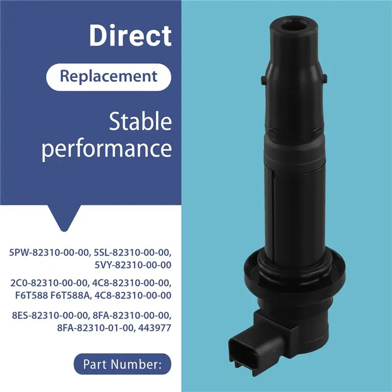 AEA7-1Pcs Ignition Coils For Yamaha MT-07 YZF R6 R6S R1 FZ1 FZS1 FZ8 V-MAX F6T558, 5PW-82310-00-00, 5SL-82310-00-00