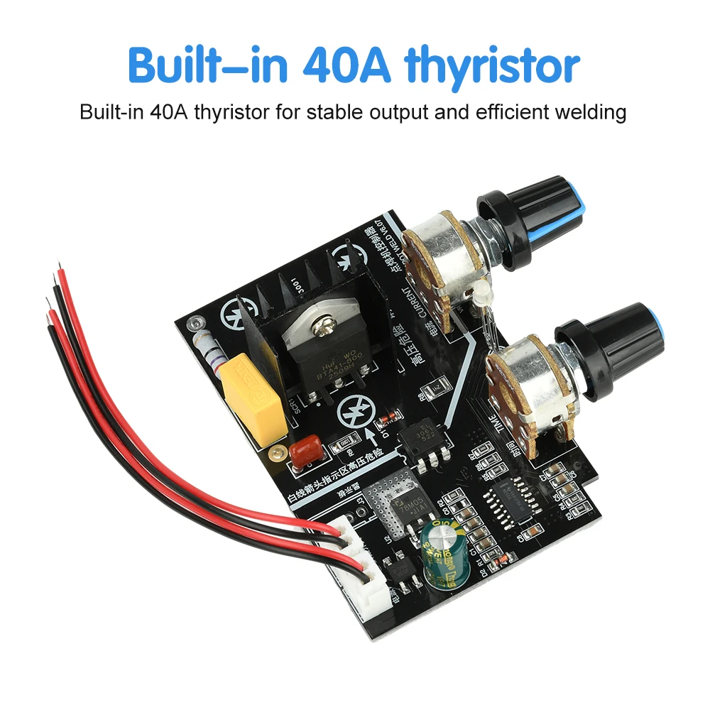 40A Spot Welder Control Module spot welding controller Adjustable Time&Current Solid-State Relay Control Spot Welder Accessories