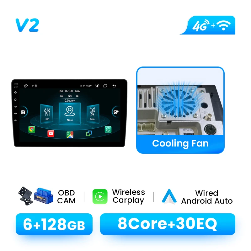 1280*720 IPS Scherm Android 14 Autoradio Voor Peugeot 407 2004-2011 Draadloze CarPlay Auto 8 Core multimedia GPS 4G Wifi DSP RDS