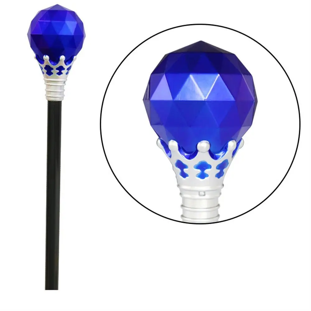 Royal King King Queen Sceptre habiller baguette à main d'halloween rouge/bleu Costumes en plastique canne de marche accessoire à thème