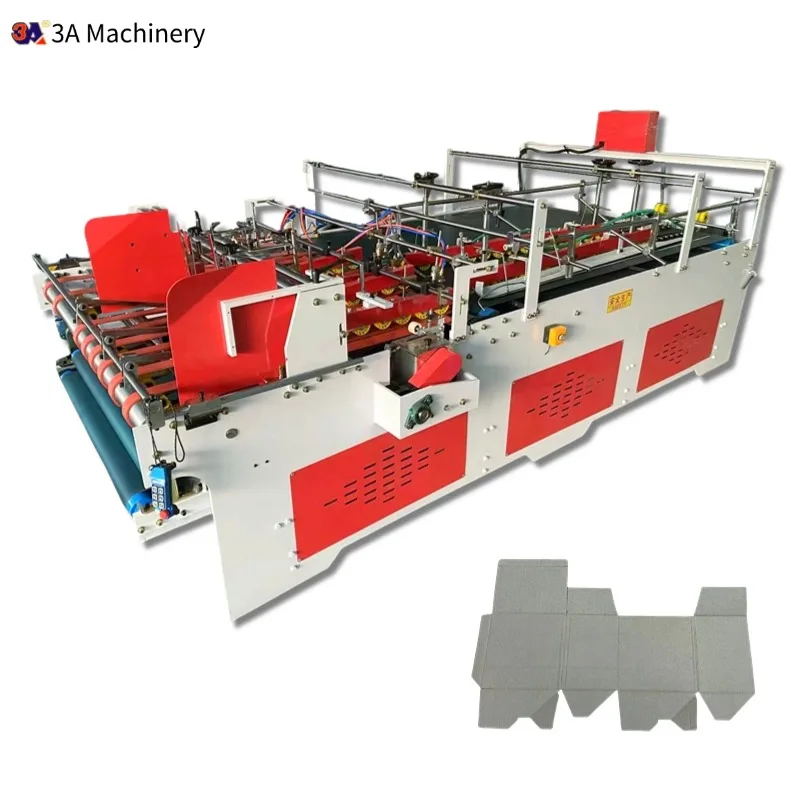 3A 1800-JGKW Semi-automatic Paper Folding Machine with PLC for Bottom Lock Box