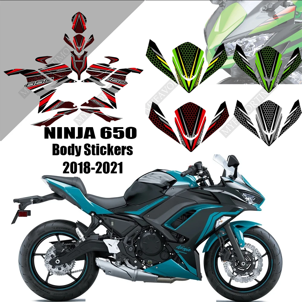 

For Kawasaki NINJA 650 Ninja650 Motorcycle Sticker Fuel Tank Protection Decal Ninja 650 NINJA 650 2018-2021 Fuel Tank Sticker