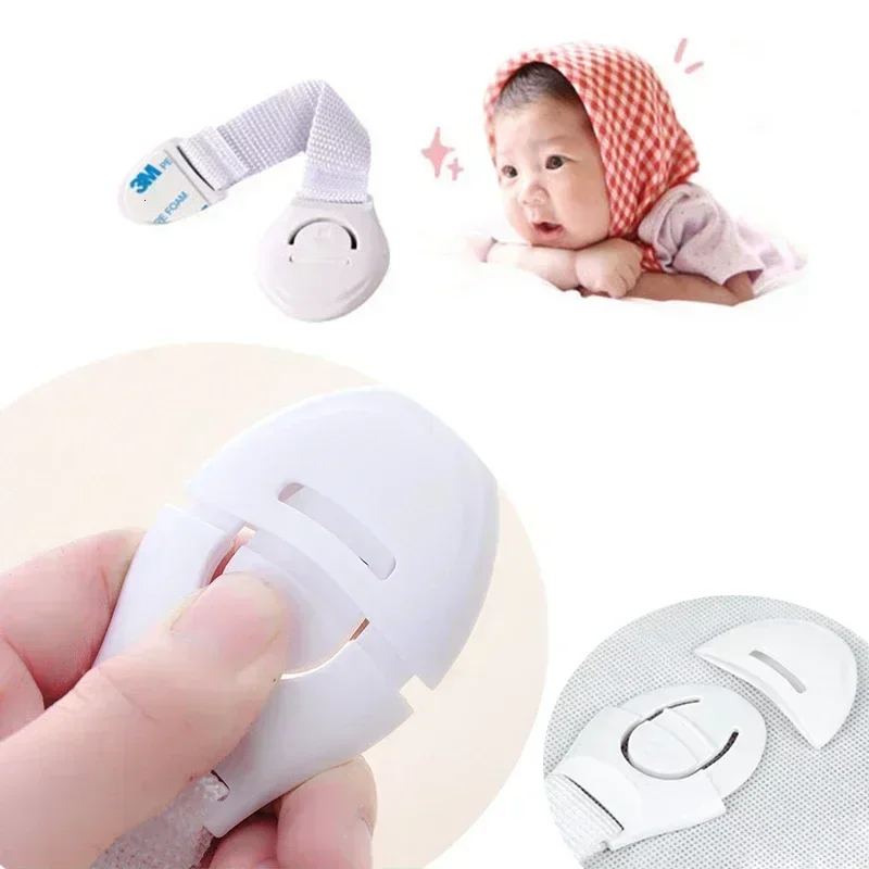 10Pcs Safety Lock Multifunctional Protection Baby Safety Latch Drawer Webbing Cloth Belt Lock Drawer Lock Cabinet Door Locks