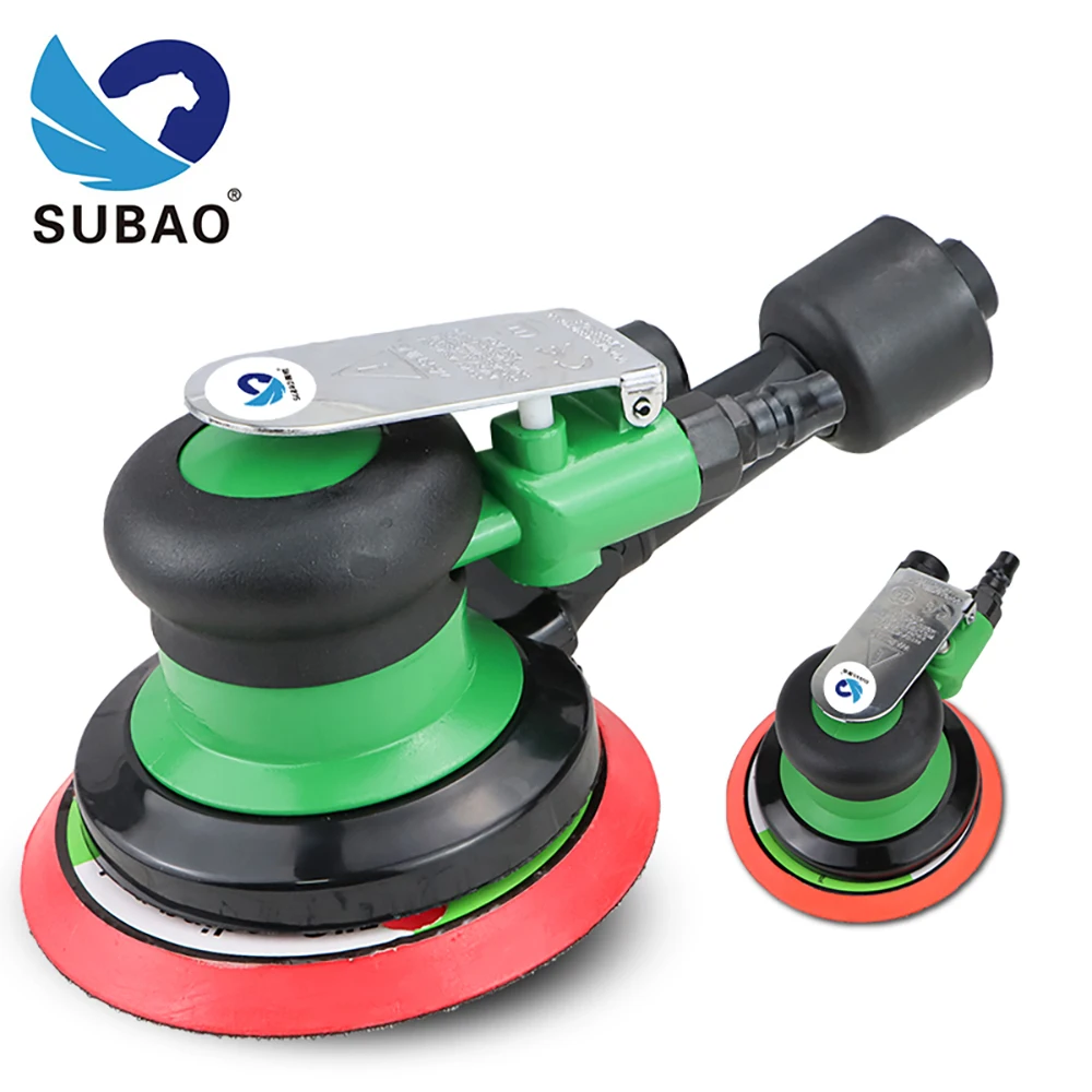 SUBAO Pneumatic 5-inch grinder Dust-absorbing sandpaper machine Polishing and sanding rust-removing tools Car beauty waxing