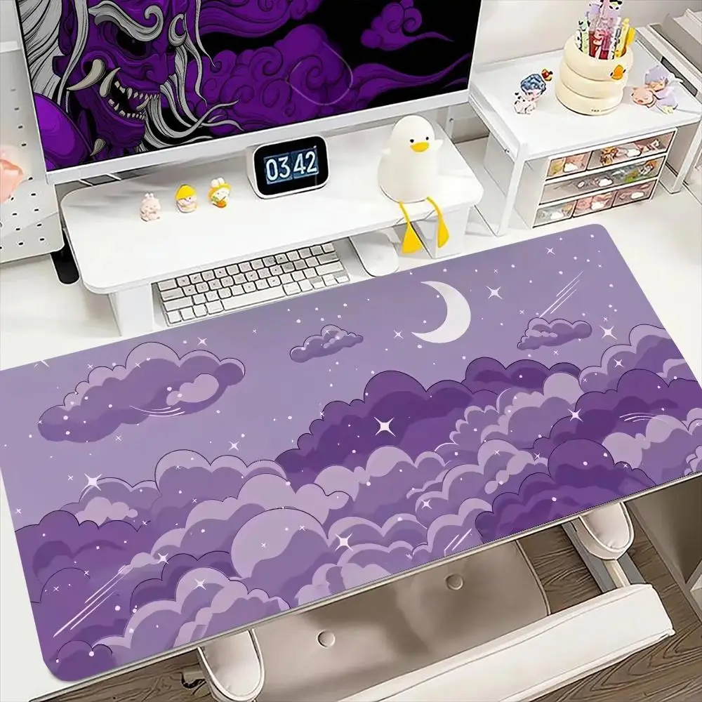 

Коврик для мыши Skyscape в стиле аниме 900x400 мм, большой игровой коврик для мыши, клавиатура, геймерский резиновый коврик против морщин, противоскользящий нижний настольный коврик