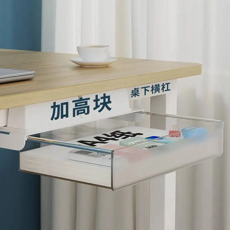 

Hidden Under Drawer Office Organizer Desk Self Adhesive Drawers Plastic Undertable Accessories Storage Box Drawe