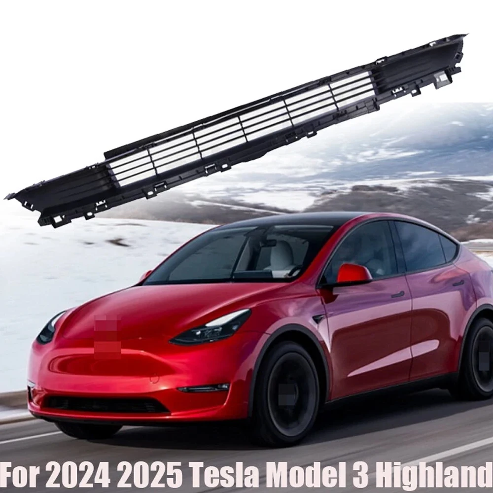 

Quality Car Engine Front Bumper Lower Grille Black Durable 1694311-00-F For Tesla Model 3 Highland 2024 2025 Car Accessories