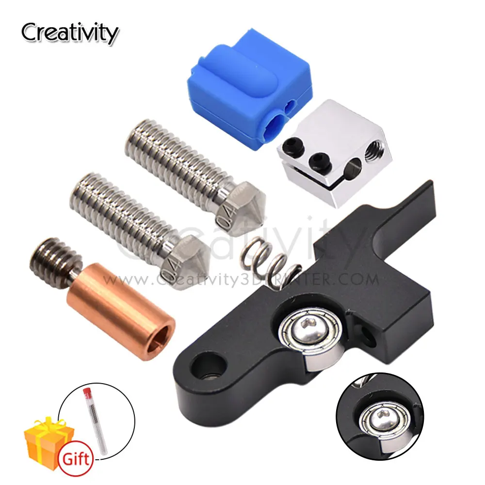 

Titan Extruder Handle Idler Arm Bimetal Throat Pipe Artillery Sidewinder X1 X2 Genius/Pro Heat Block Copper Volcano Nozzle