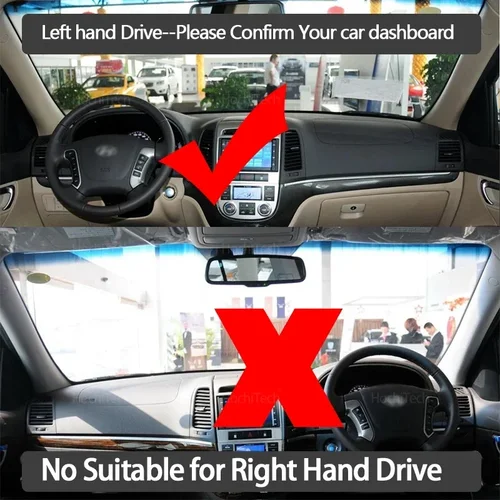 Imagen 2 del producto Cubierta de salpicadero, alfombrilla para tablero, alfombra, sombra, capa, manta, accesorios para Hyundai Santa Fe 2007 2008 2009 2010 2011 2012 CM