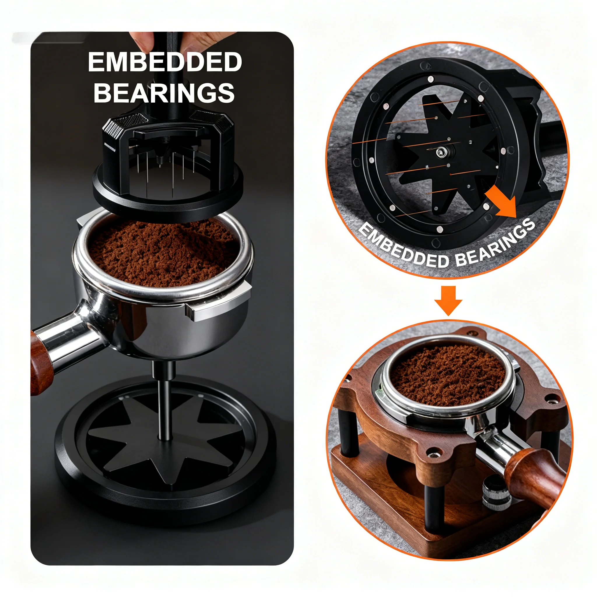 

Новый магнитный дозатор порошка для кофейной ткани с иглой, регулируемая высота, равномерные дисперсы, хлопатый кофейный порошок для легкого извлечения