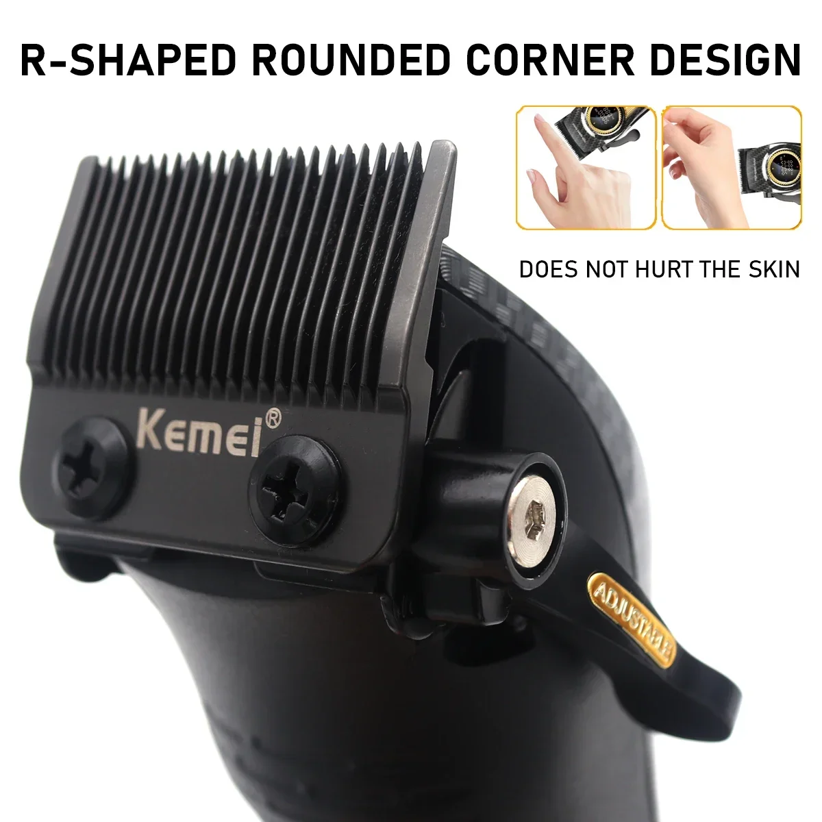 Kemei KM-2242 9000RPM Brushless Motor Professional Hair Clipper Base Charger LED Display Hair Trimmer Men's Hair Cutting Machine