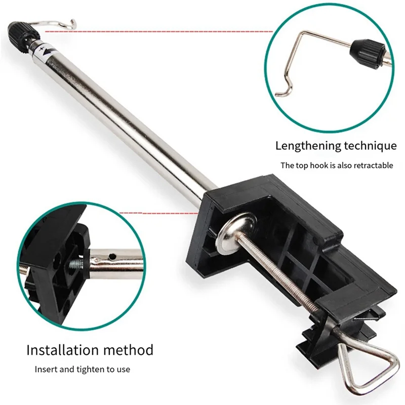 Clamp-Type Flexible Shaft Rotary Grinder Bracket Electric Mill Telescopic Bracket Desktop Support Rack