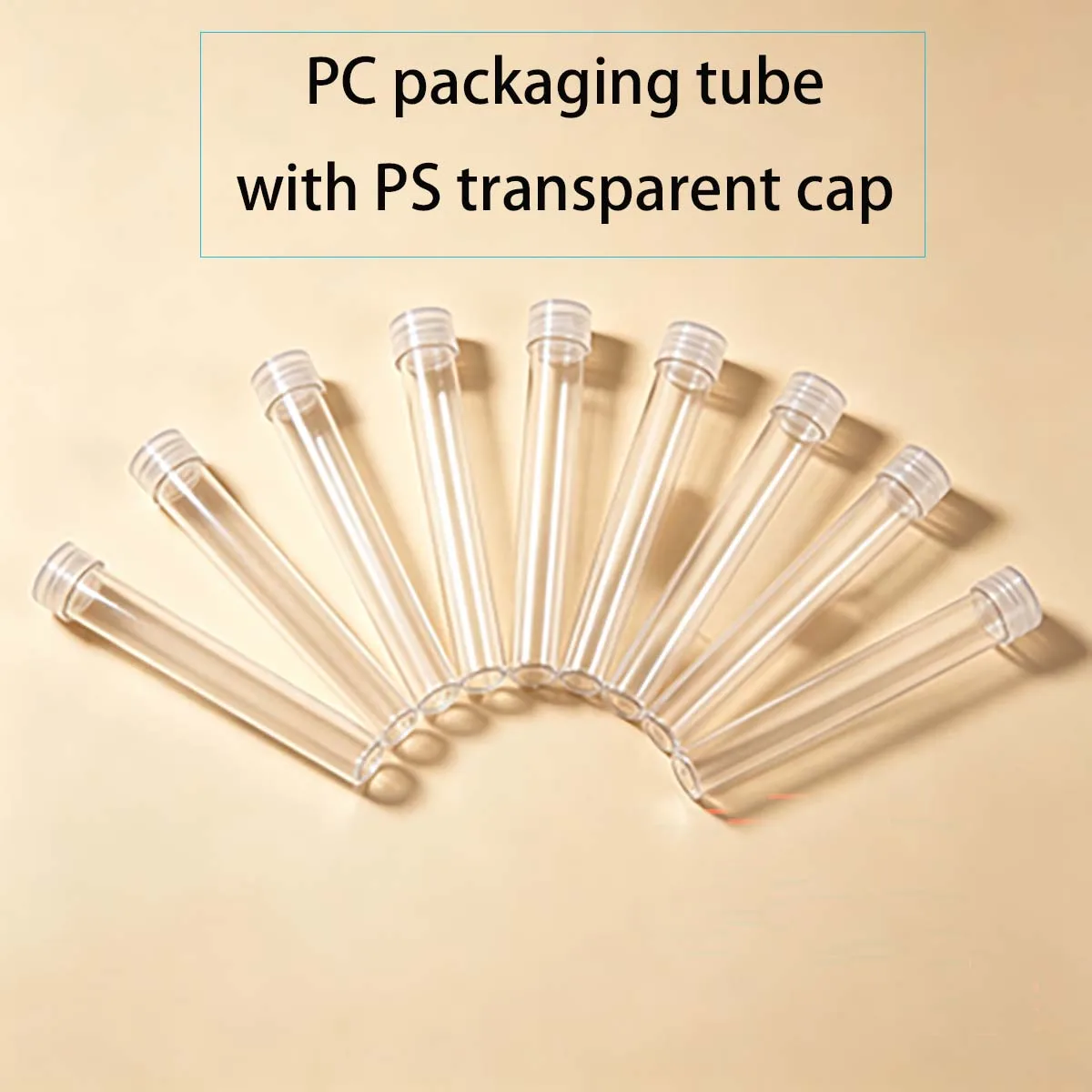 Clear PC PVC Plastic Packaging Tube With End Caps, Hollow Round Storage Tube For Incense, Fishing Float, Brushes Small Tools