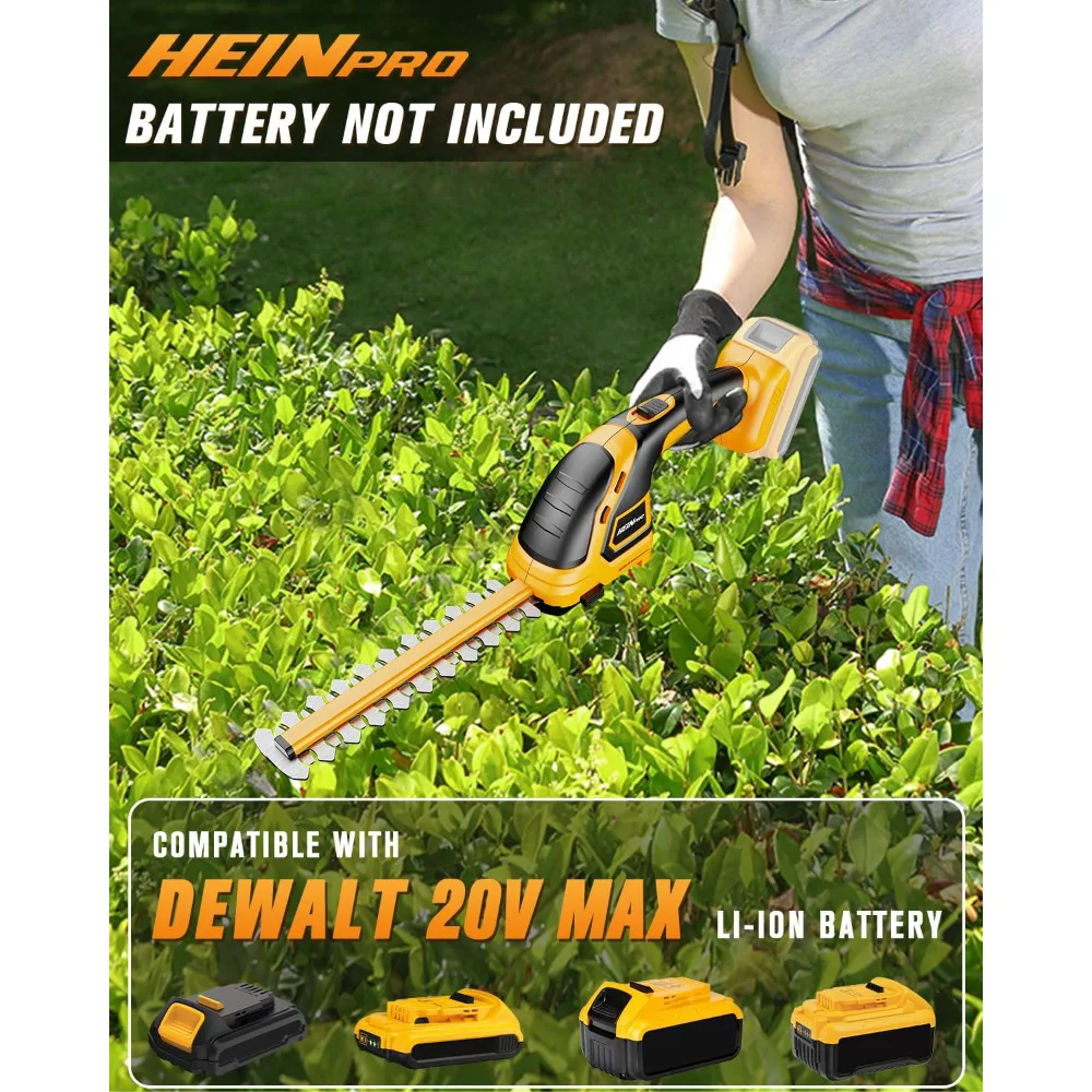 

Cordless Hedge Trimmer Compatible with DEWALT 20V MAX Battery(No Battery), Electric Hedge Trimmer Cordless Grass Trimmers