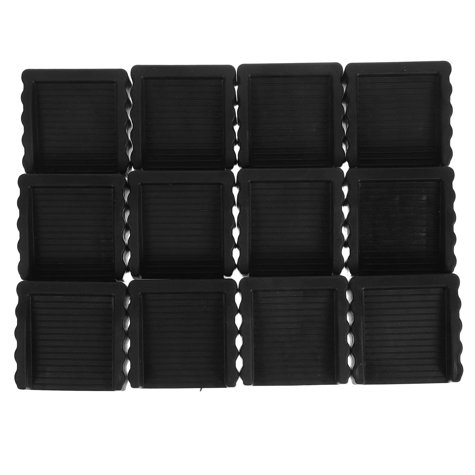 

12Pcs Anti-Slam Door Stopper Windproof Design Heavy Duty Floor Wedge for Wall Protection Bedroom Living Room Decor Black