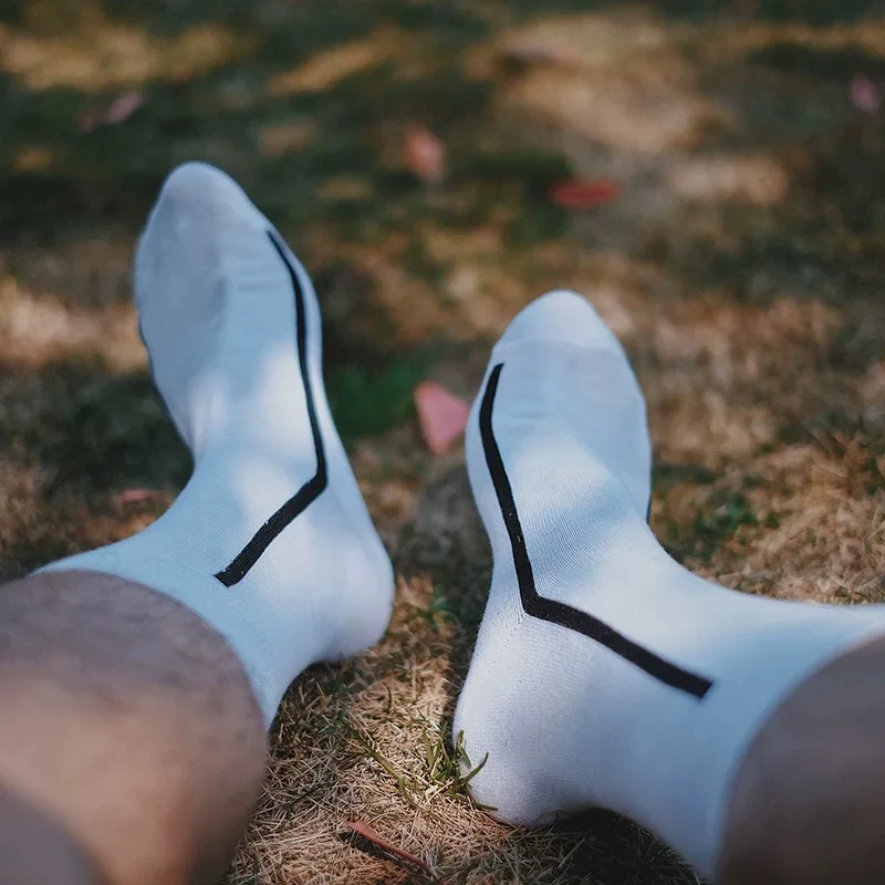 Summer new thin striped socks breathable street style sports socks cotton