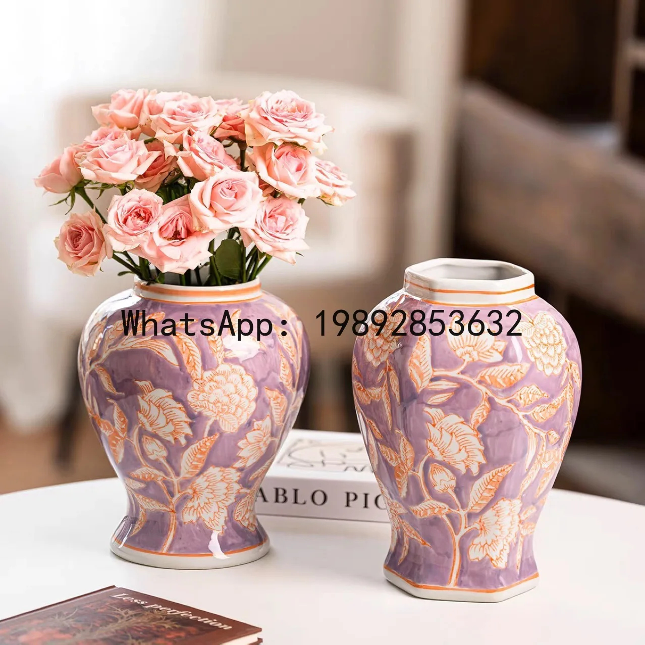 

Blue and White Porcelain Vase Chinese-style Retro Porcelain Pot Flowerpot Hydroponics Terrarium Home Decoration Accessories