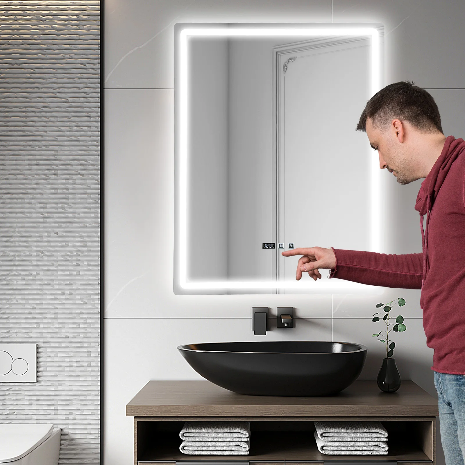 Tri-Color Dimmable LED Bathroo - Zara Home Bathroom 评论和价格