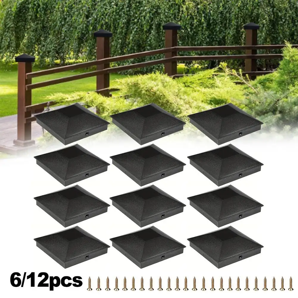 Waterproof Deck Post Covers for 4x4 Posts Includes Screws Available in 6 or 12 Pack for Convenient Installation