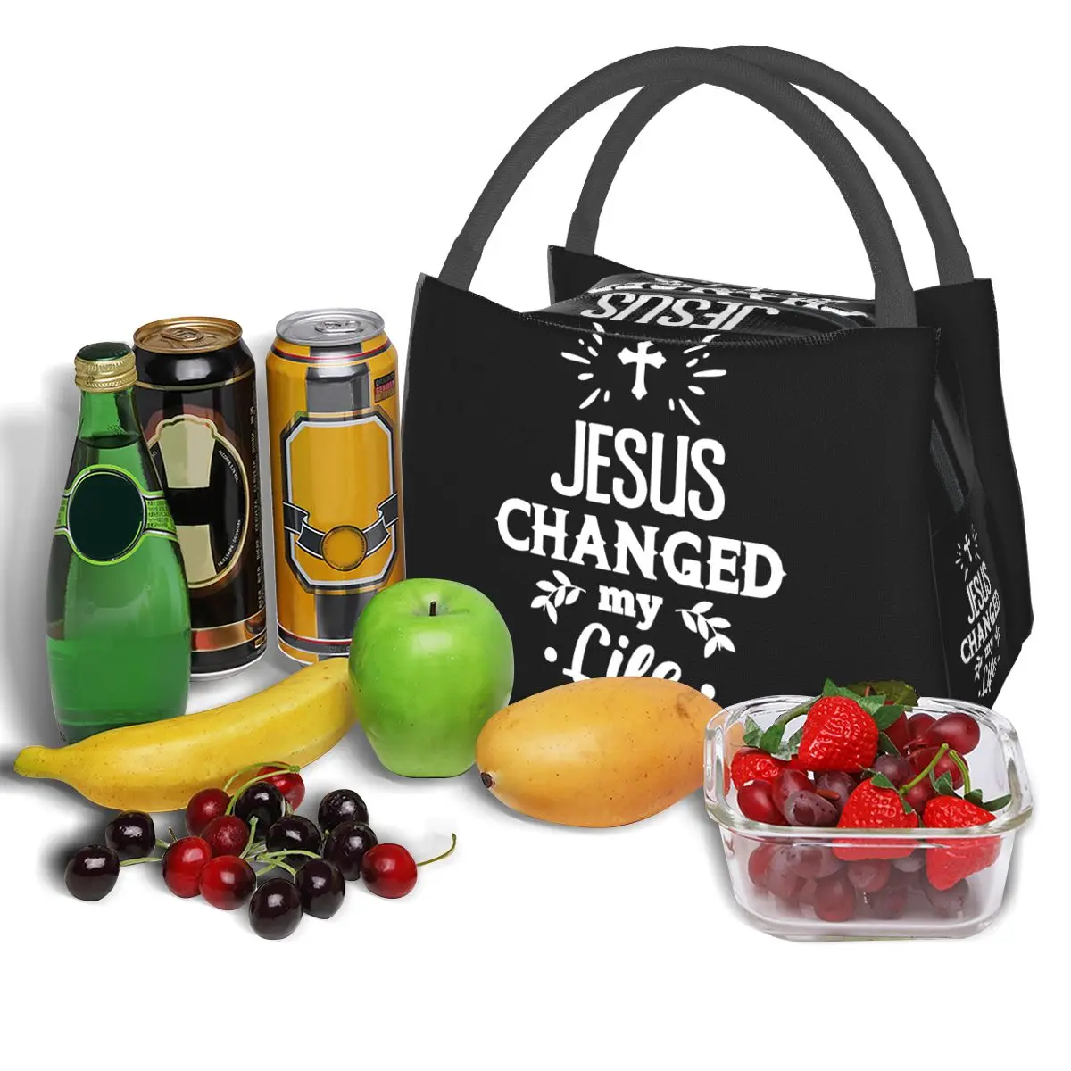 Jesus Changed My Life Portable insulation bag for Cooler Food Office Pinic Container