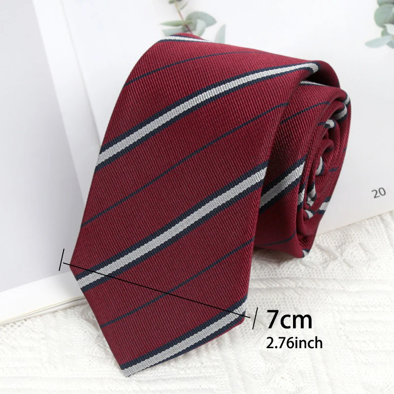 Men Tie Classic Luxury Design Wedding 7CM Dark Green Color Striped Paisley Neckties Men Business Groom Collar Accessories Gift