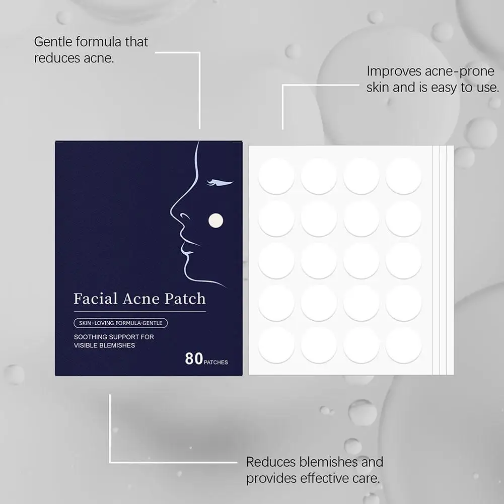 80 pezzi cerotti per l'acne riducono i punti neri dell'acne comedoni chiusi migliorano la pelle a tendenza dell'acne cerotti lenitivi delicati per l'acne cura del viso