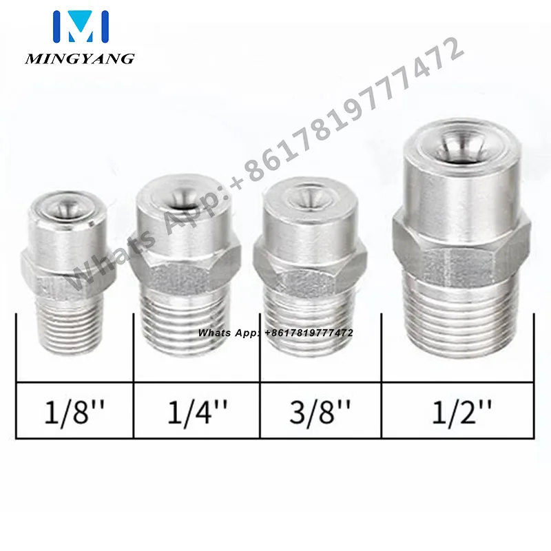 

1/4’’ High-Pressure 304 Stainless Steel Wide Angle Full Cone Nozzle For Industrial Cleaning Humidification Dust Removal