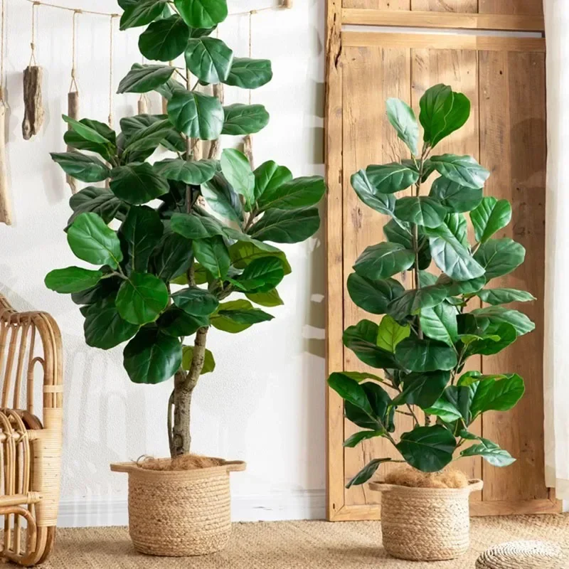 80cm Big Fake Plants Bonsai Green Plant Pot Indoor Nordic Fake Plant Pot Living Room Floor Ornaments Room Decor Aesthetic Gift