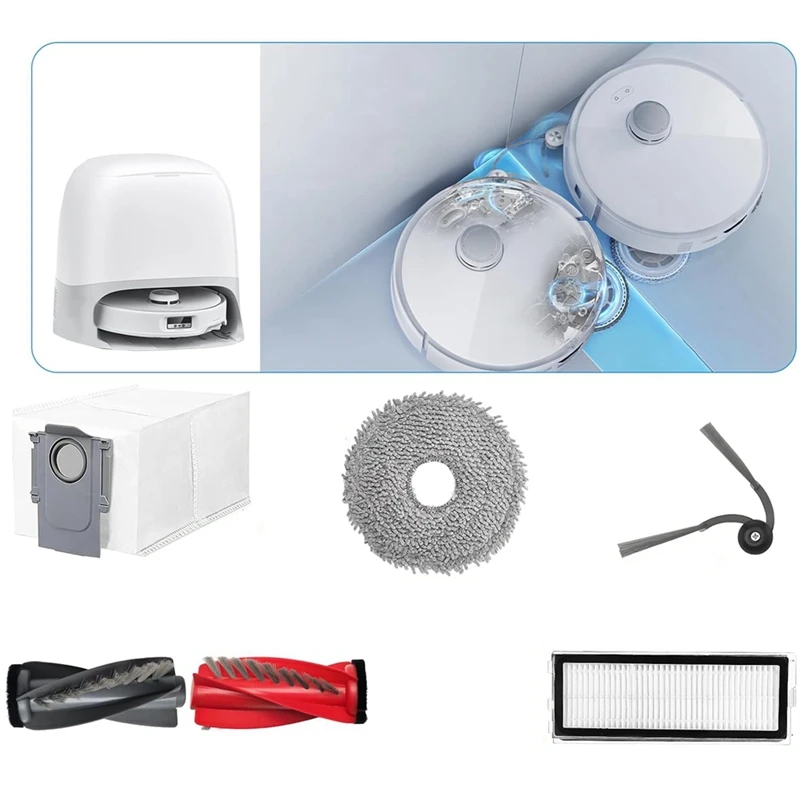 Аксессуары для Roborock Qrevo Curv, P20 Pro, запасная часть робота-пылесоса, основная боковая щетка, фильтр Hepa, мешки для швабры