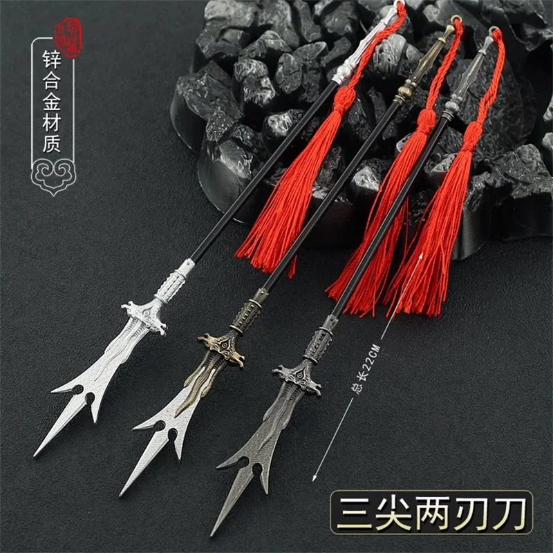 

Hot Sale 1/6 22CM Soldier Miniature Cold Weapons Three Pointed Two Edged Knife Model Toy Fit 12'' Action Figure In Stock