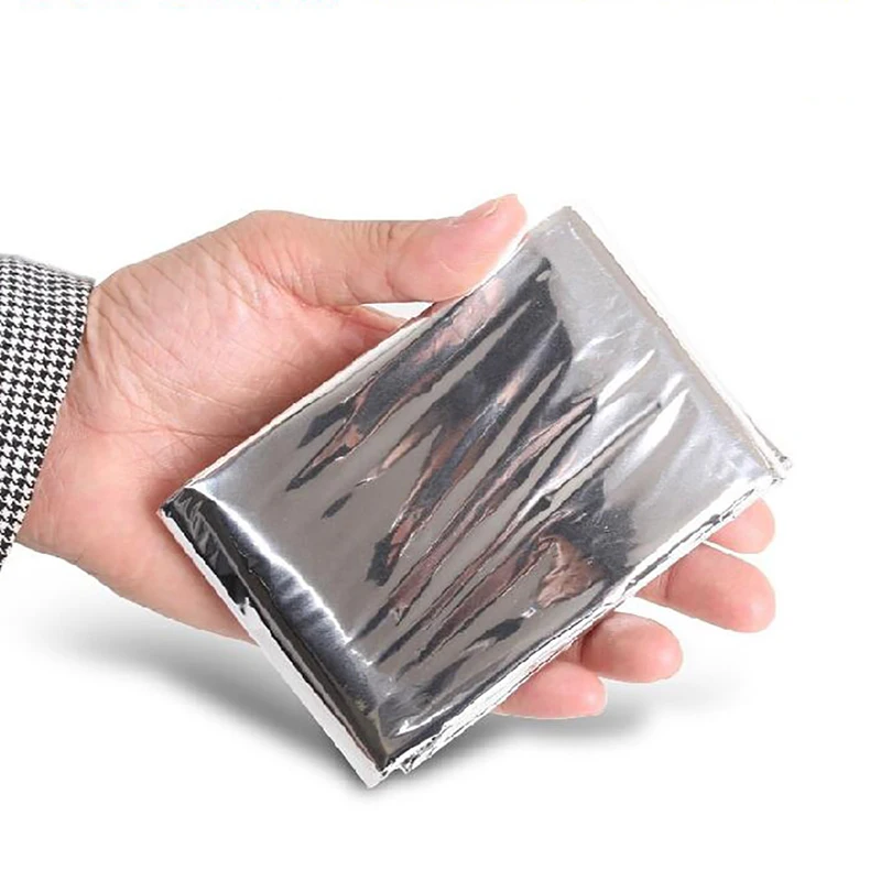 Emergency Blanket Outdoor Survive First Aid Military Rescue Kit Windproof Waterproof Foil Thermal Blanket for Camping Hiking