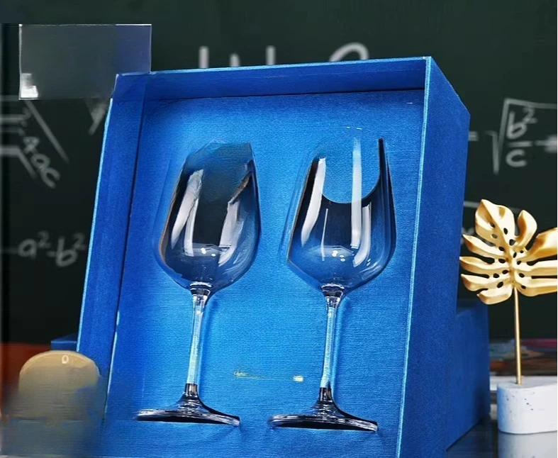 

Crystal glass tall red and white wine glasses for home use 2 free gift box set