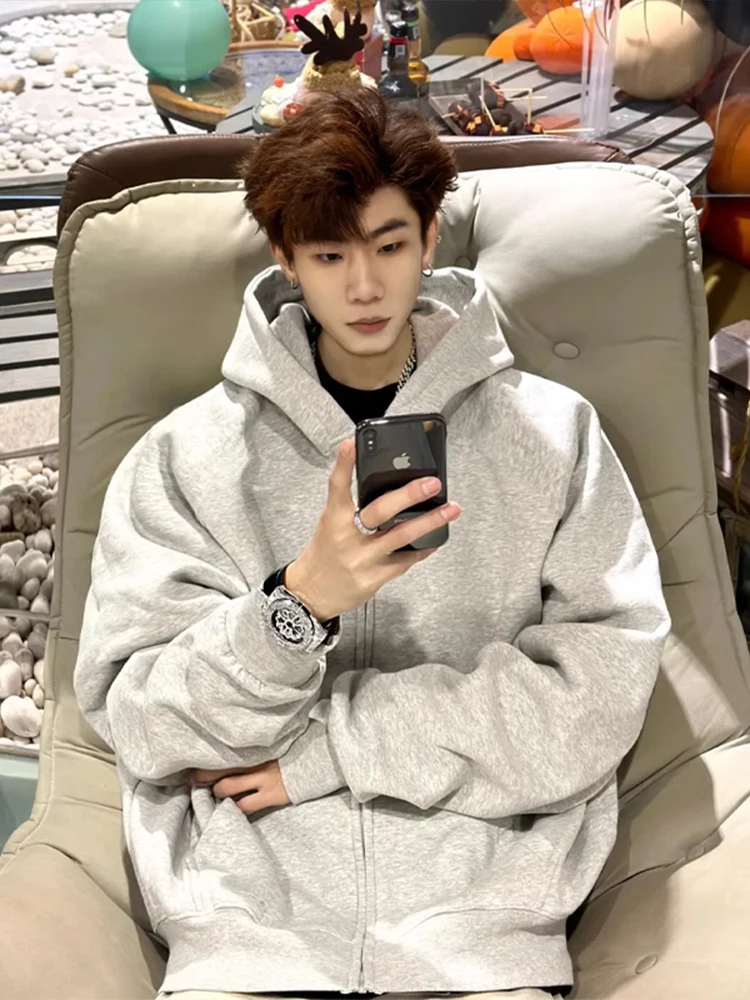 

Мужской кардиган-толстовка Cleanfit с цветочным принтом и капюшоном, весенне-осенний, плотный, износостойкий, в молодежном американском ретро-стиле